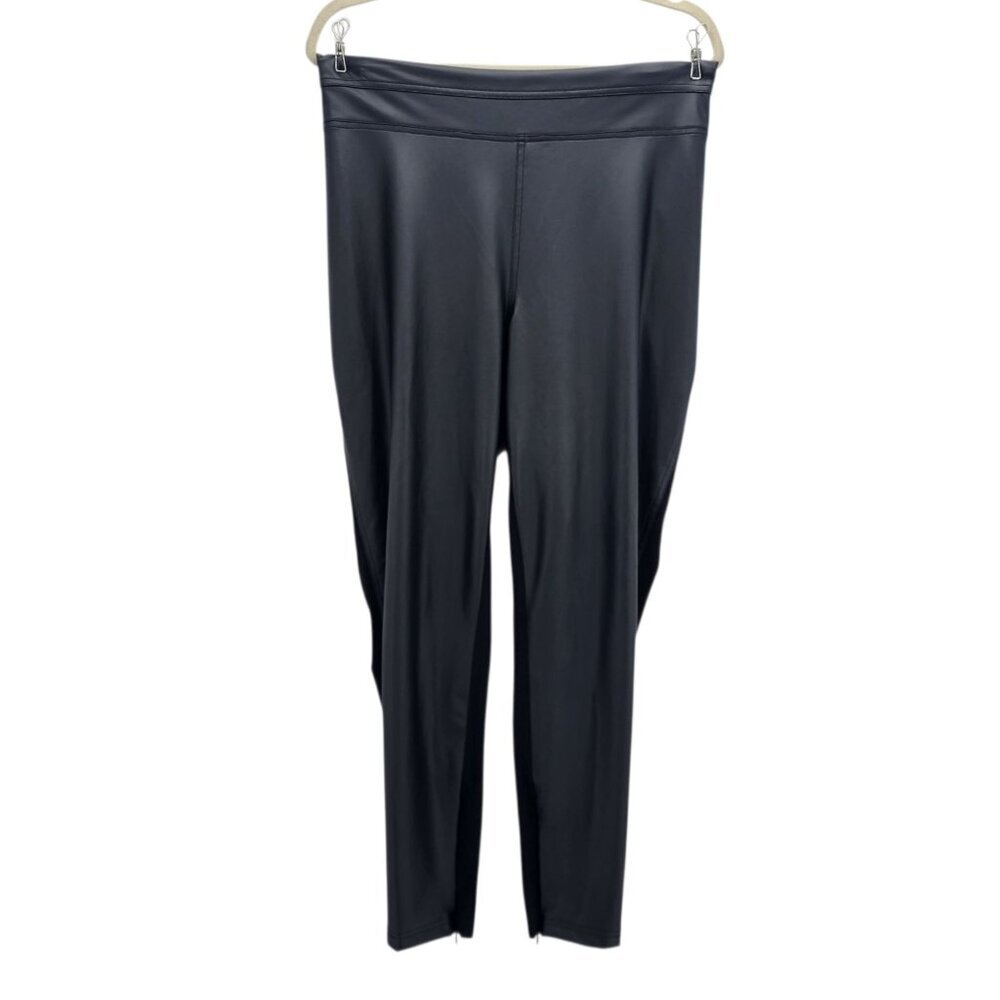 See Rose Go Womens 16 Pants Off Duty Faux Leather Leggings Skinny High Rise